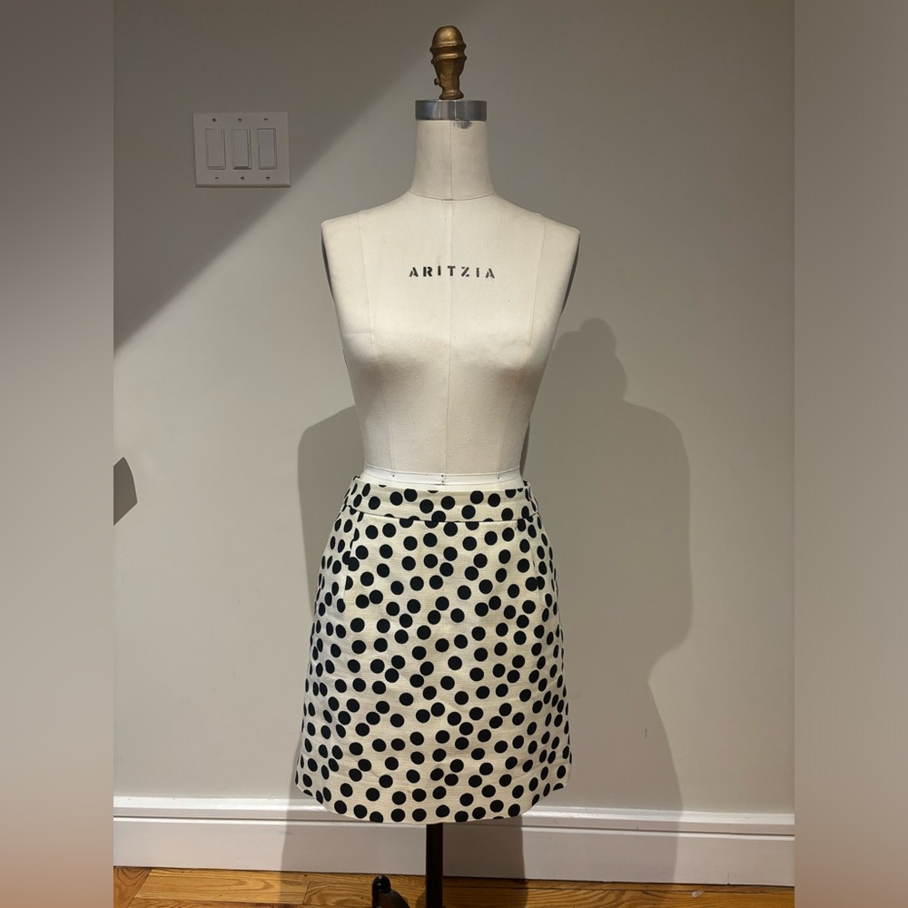 J crew polka dot mini skirt size 0
